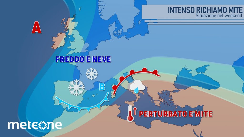 Neve al Nord, mite al Sud