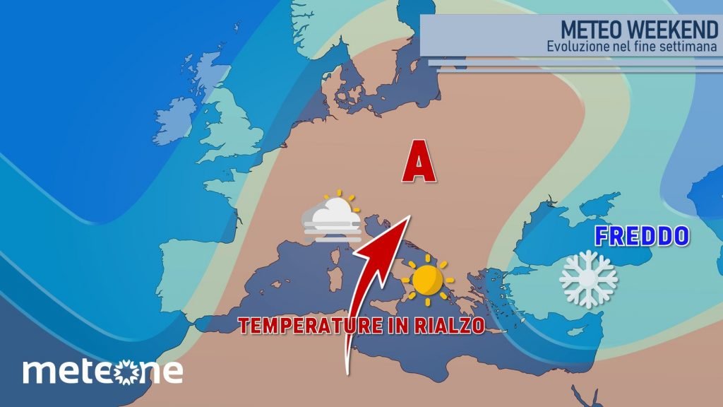 anticiclone: anticipo primaverile al Centro-Sud
