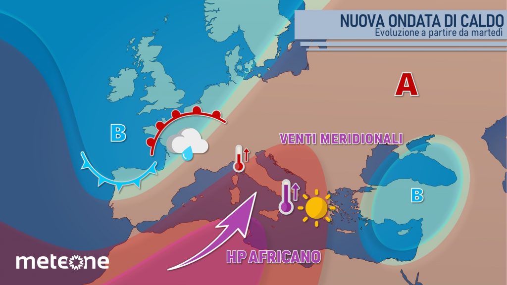 nuova intensa ondata di caldo luglio 2021