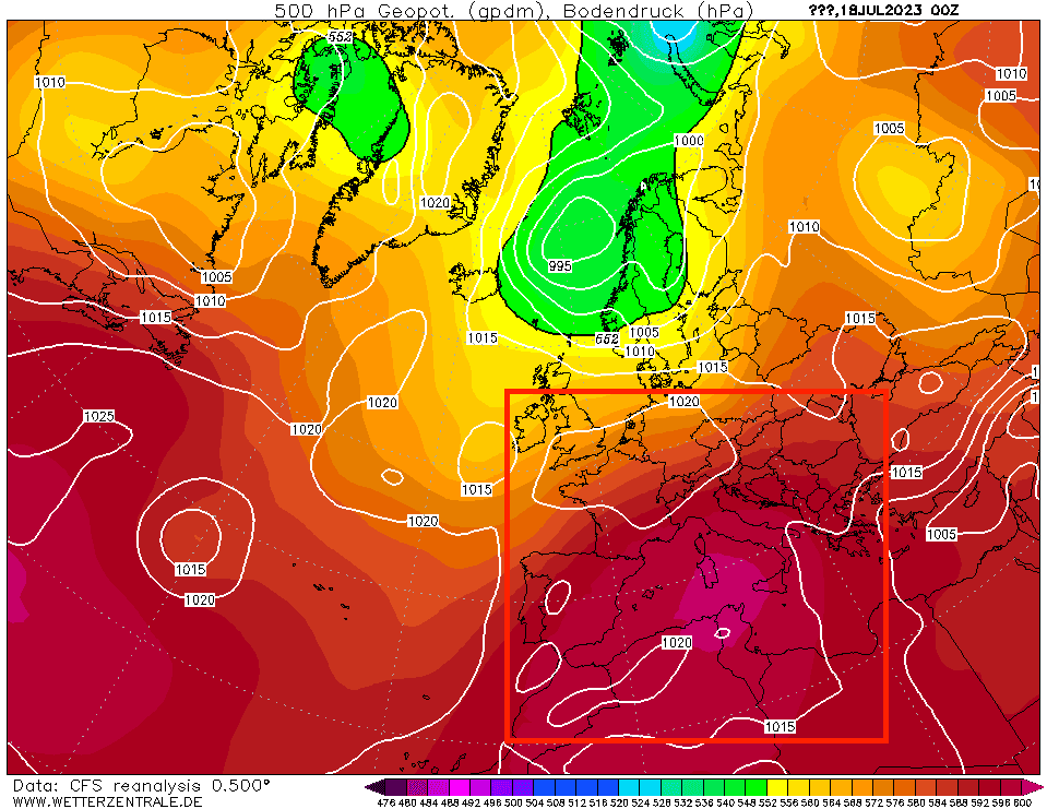 anticiclone africano Luglio 2023